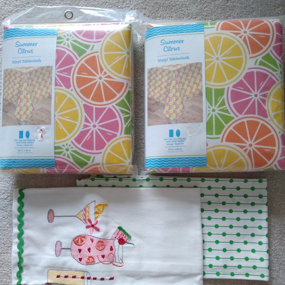 Summer Tablecloths and Tea Towel Set